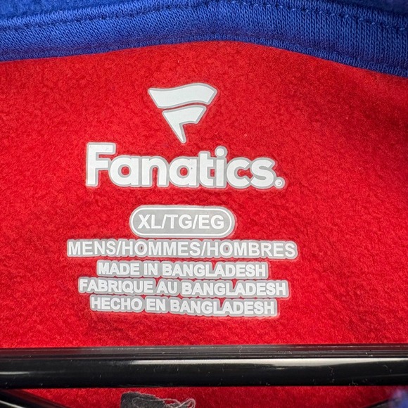 Fanatics Texas Rangers Baseball Hoodie Pullover Blue Red Mens XL - Picture 2 of 7